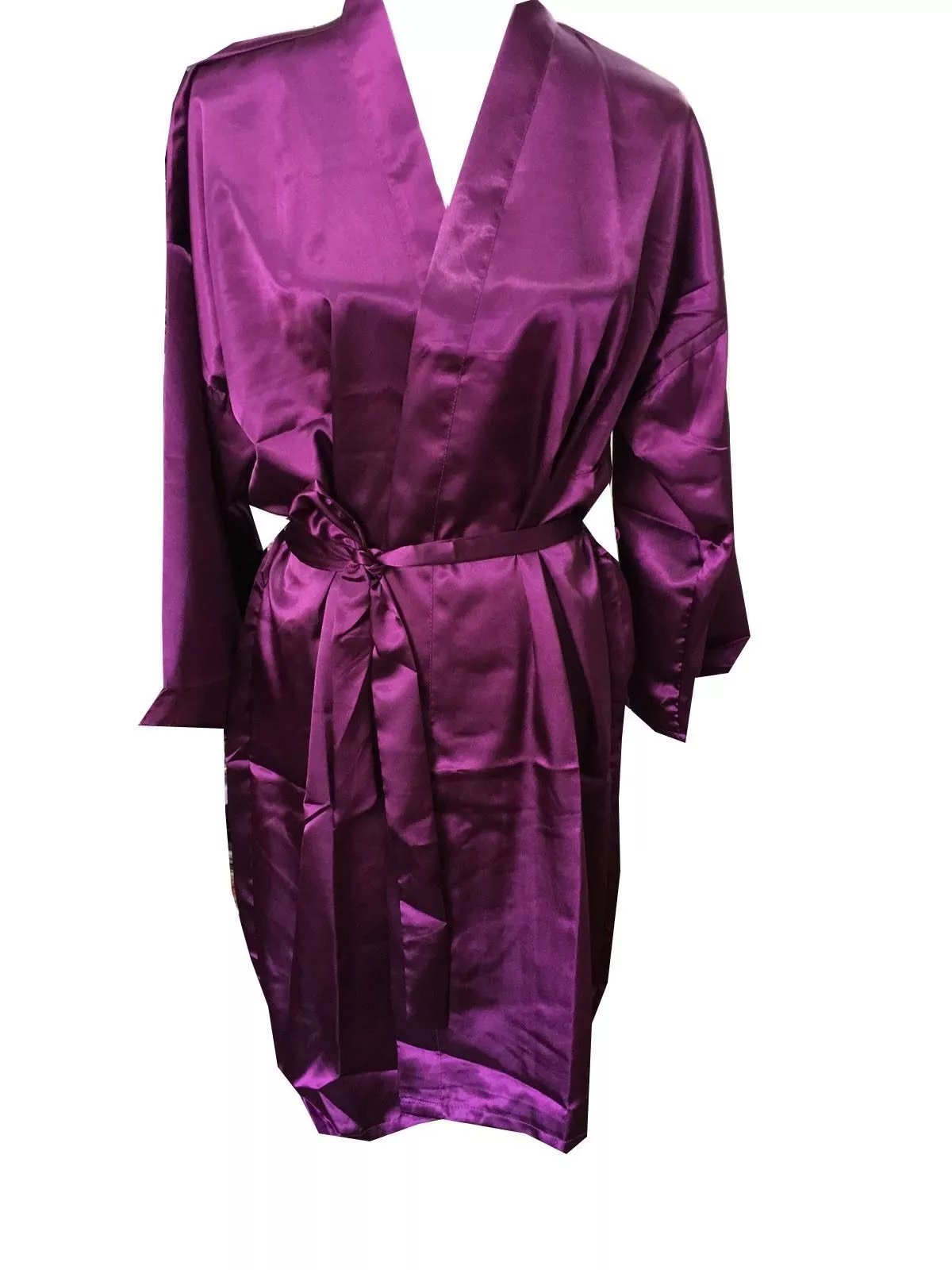 Ladies Satin Lace Bridal Robe Wedding Bridesmaid Bride Gown Hens