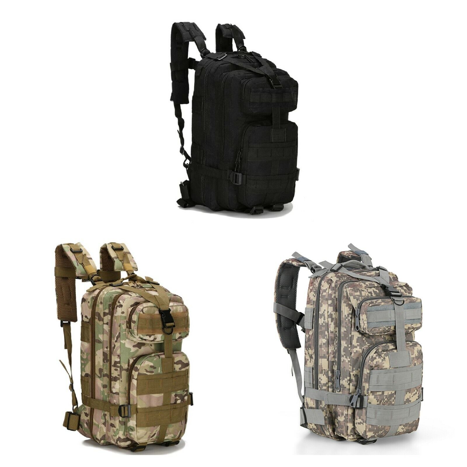 30L MOLLE Military Backpack Tactical Camping Rucksack Hiking Travel Outdoor Bag - Costume Works AU