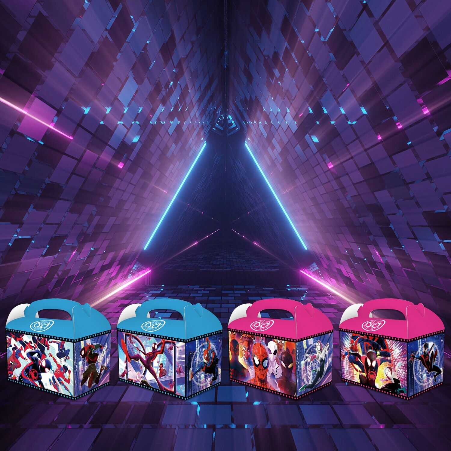 Spiderman Across the Spider-Verse Party Favour Loot Boxes 12 Pack - Costume Works AU