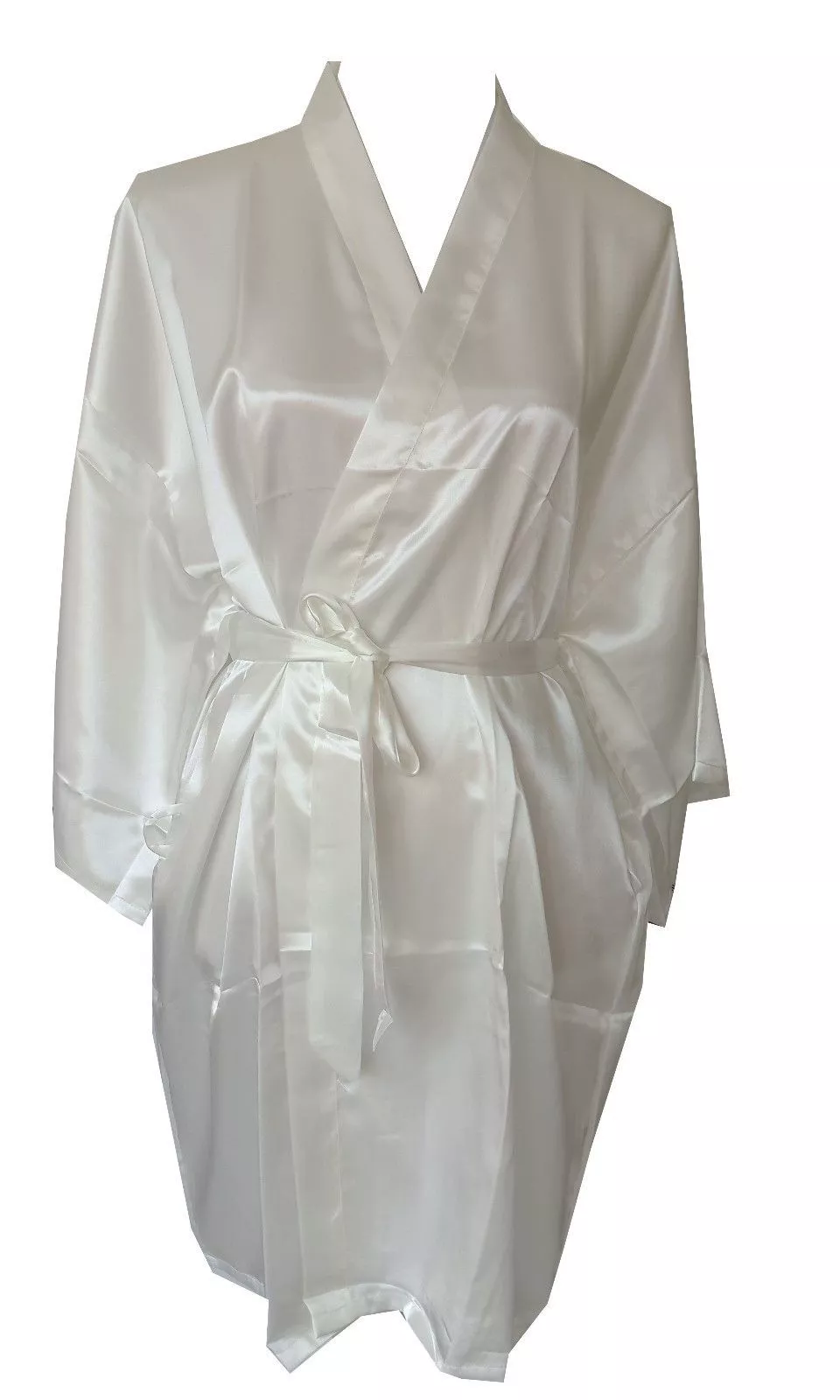 Ladies Satin Lace Bridal Robe Wedding Bridesmaid Bride Gown Hens