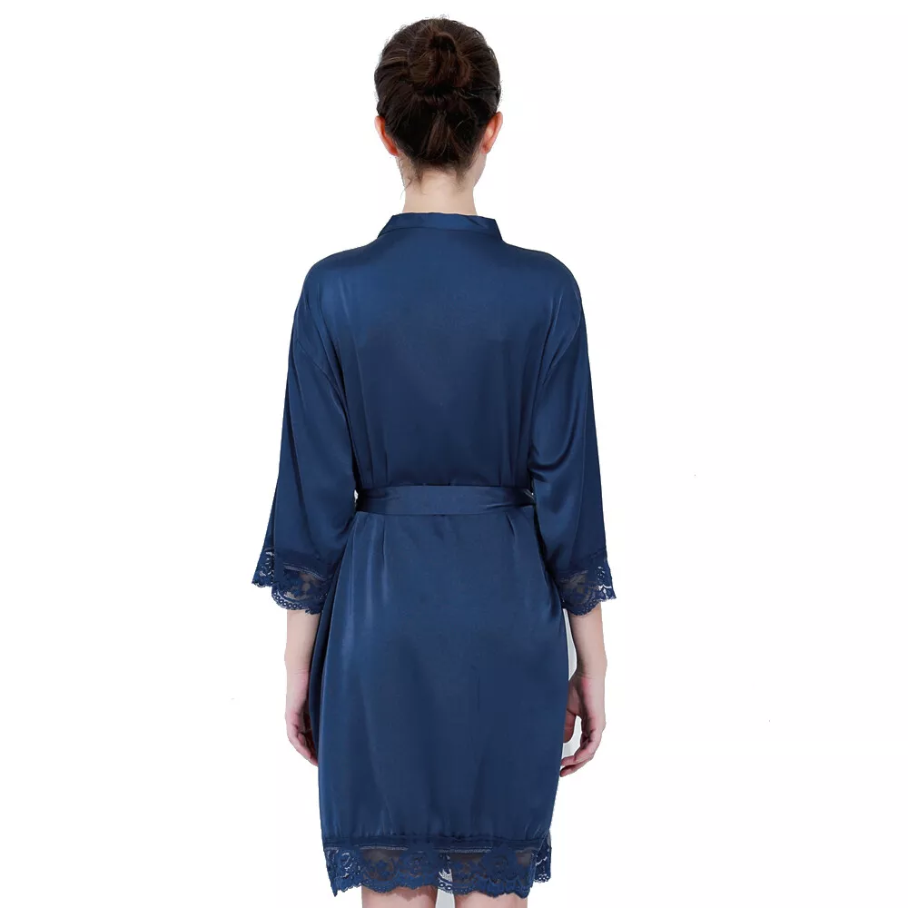 Lace Satin Wedding Bridal Robe Bride Bridesmaid Sleepwear Dressing Gown