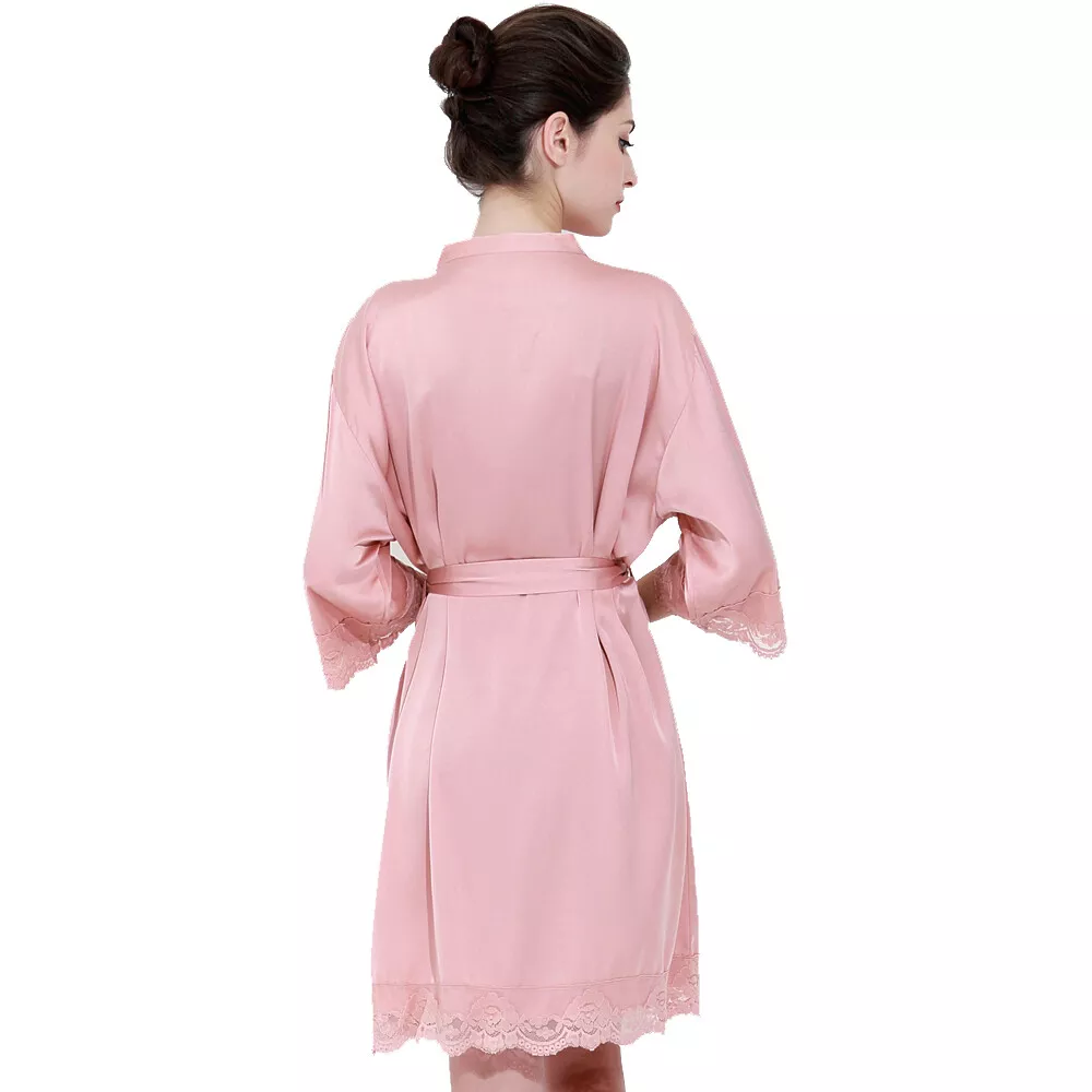 Lace Satin Wedding Bridal Robe Bride Bridesmaid Sleepwear Dressing Gown