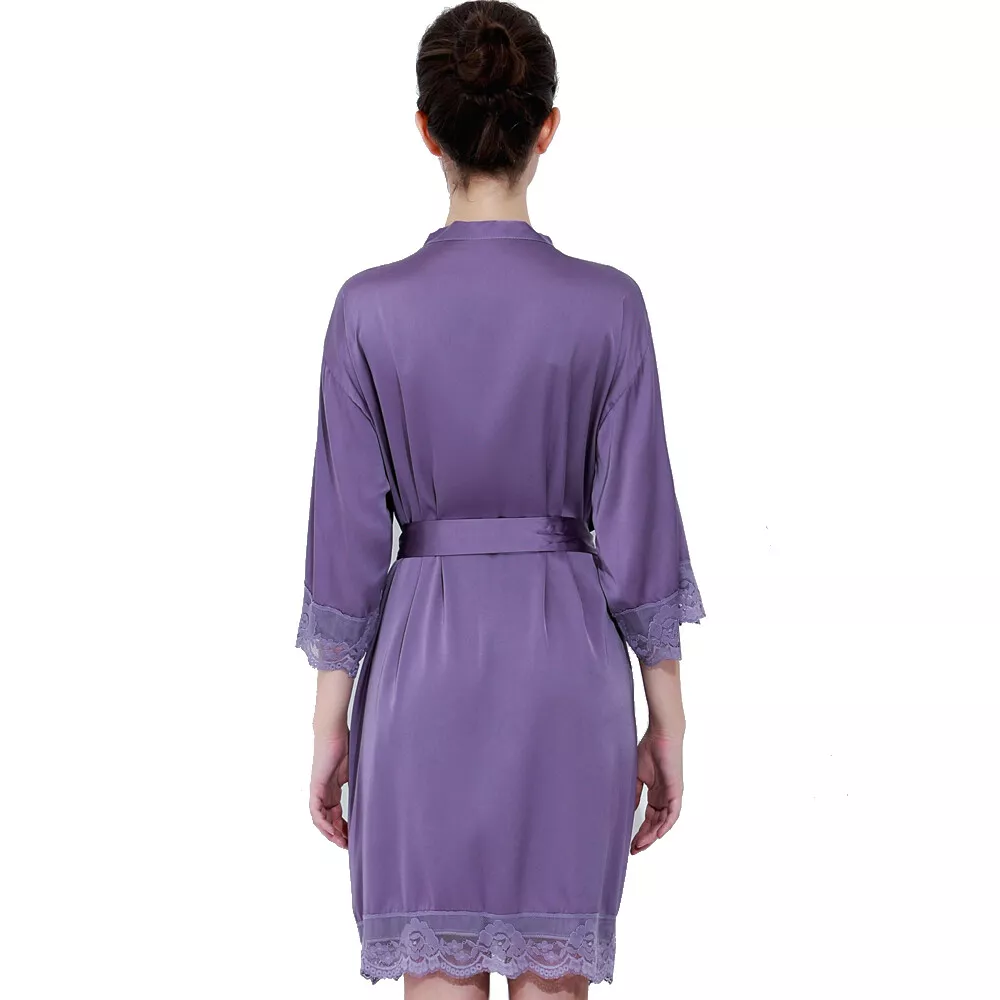 Lace Satin Wedding Bridal Robe Bride Bridesmaid Sleepwear Dressing Gown