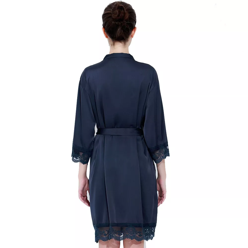 Lace Satin Wedding Bridal Robe Bride Bridesmaid Sleepwear Dressing Gown