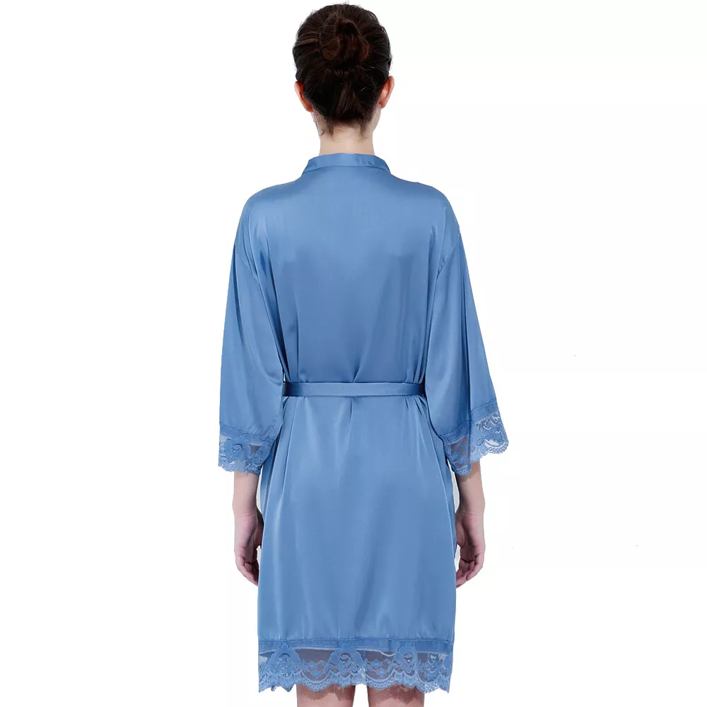 Lace Satin Wedding Bridal Robe Bride Bridesmaid Sleepwear Dressing Gown