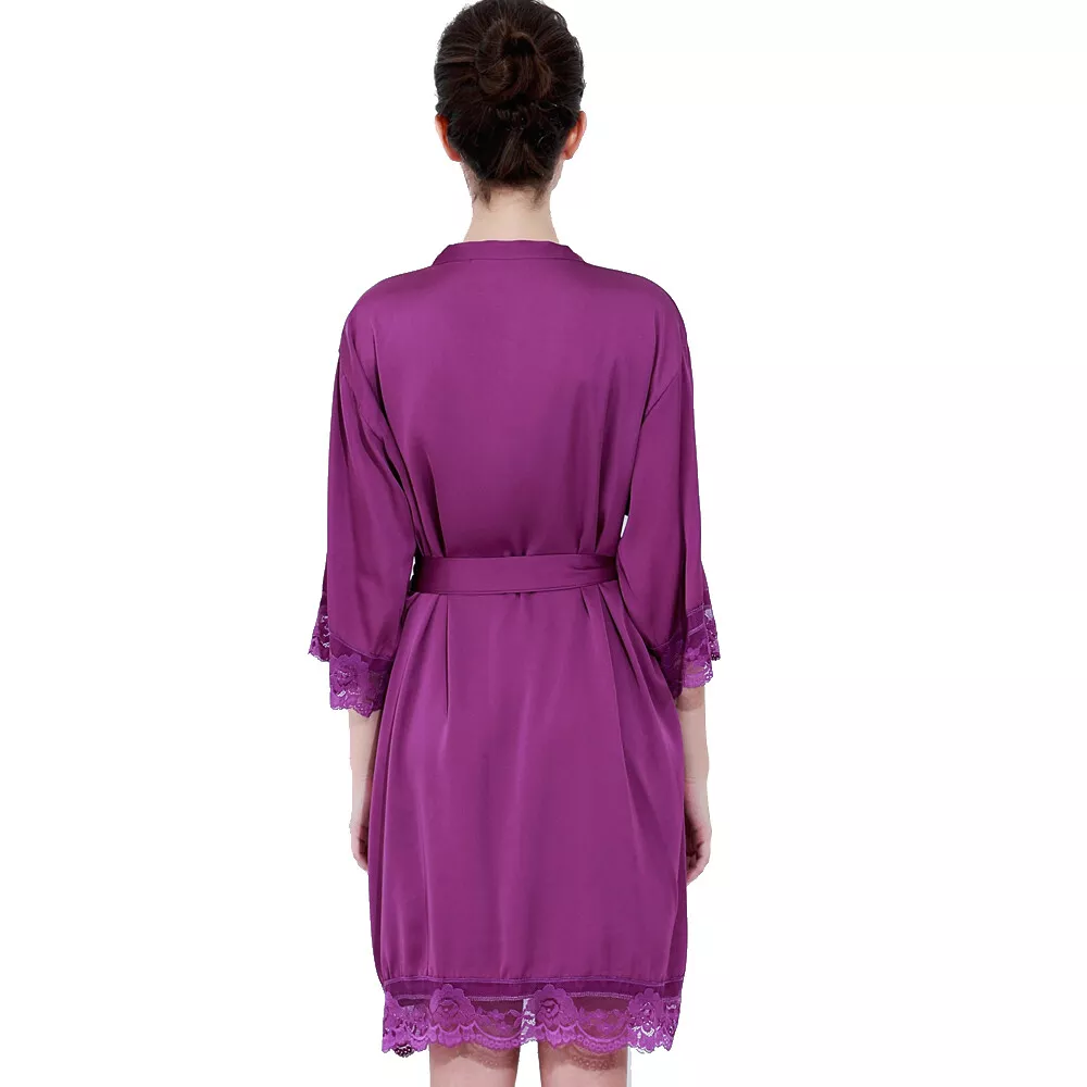 Lace Satin Wedding Bridal Robe Bride Bridesmaid Sleepwear Dressing Gown