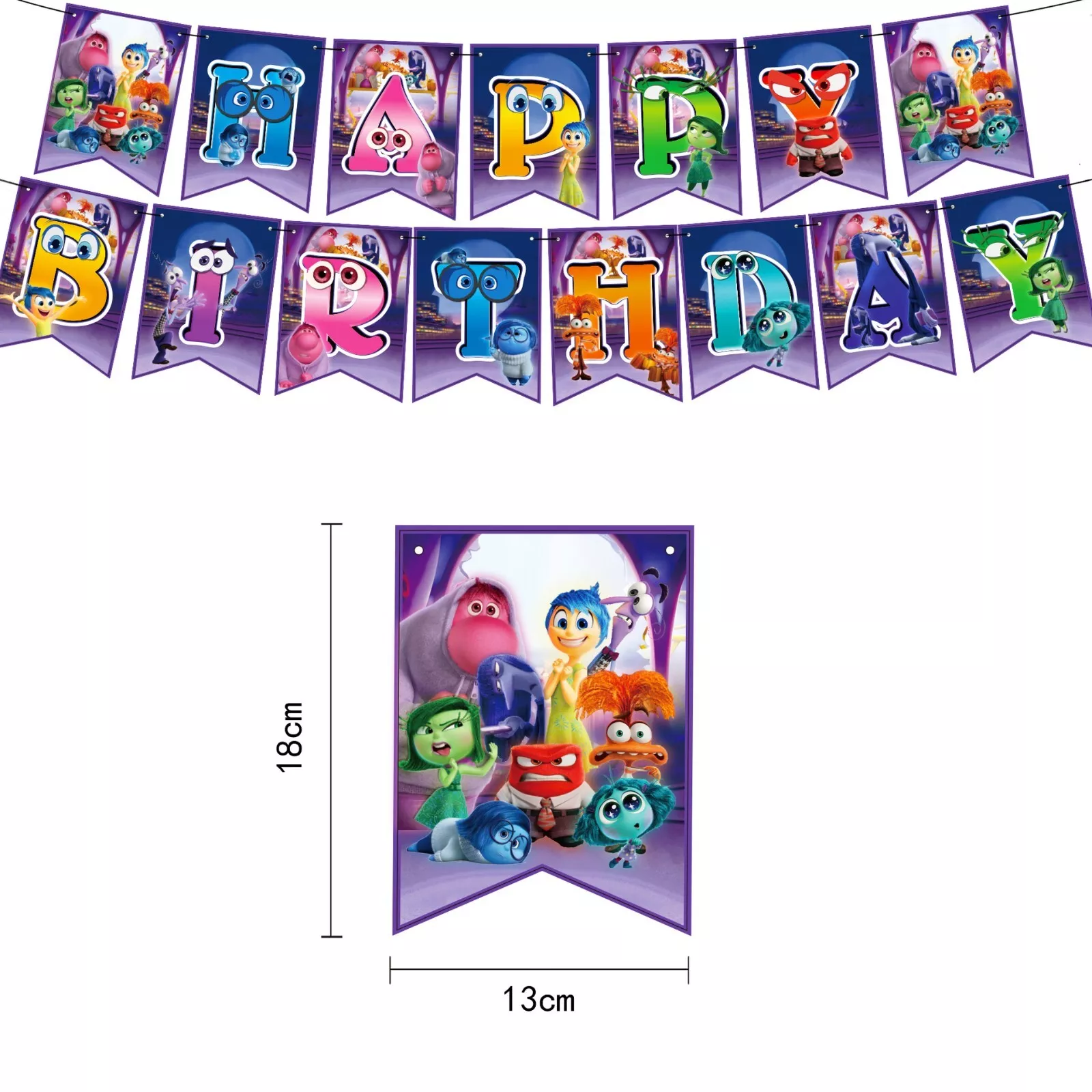 Inside Out 2 Birthday Party Decorations Set