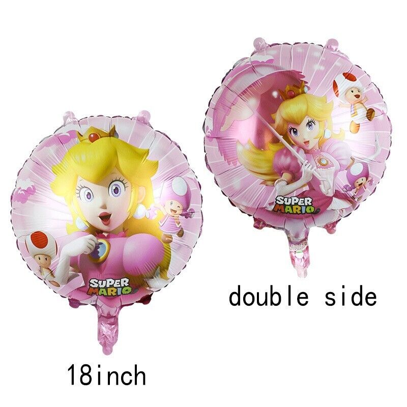 Super Mario Princess Peach Foil Balloon Bouquet - Costume Works AU