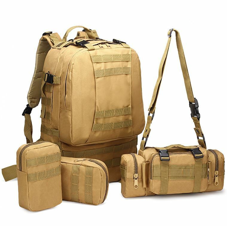 55L Tactical MOLLE Backpack Outdoor Hiking Camping Rucksack Military Bag - Costume Works AU