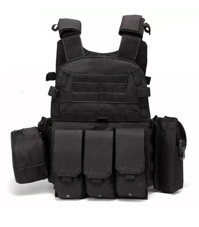 Premium MOLLE Tactical Vest Army Combat Plate Carrier Paintball Fishing Hunting - Costume Works AU