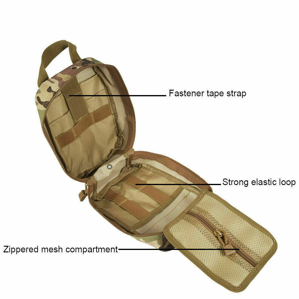 Premium IFAK Tactical MOLLE Medical Pouch Rip Away EMT First Aid Utility Bag - Costume Works AU