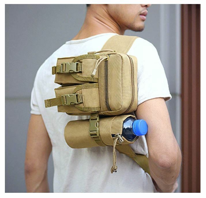 Tactical MOLLE Waist Bag Utility Waist Belt Bag Military Fanny Pack Bum Bag - Costume Works AU
