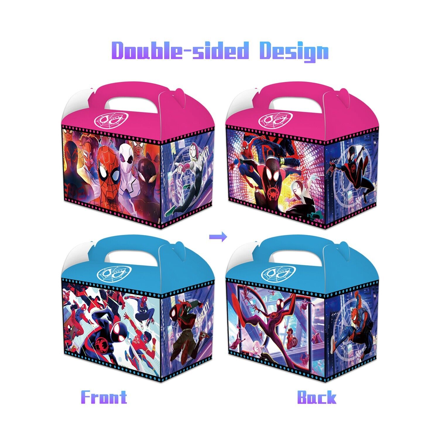 Spiderman Across the Spider-Verse Party Favour Loot Boxes 12 Pack - Costume Works AU