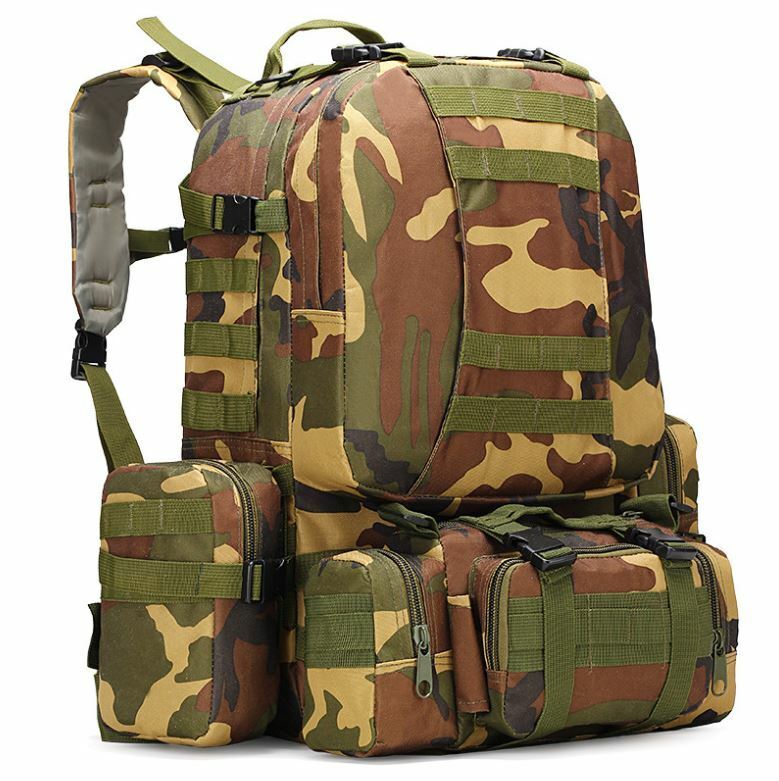 55L Tactical MOLLE Backpack Outdoor Hiking Camping Rucksack Military Bag - Costume Works AU