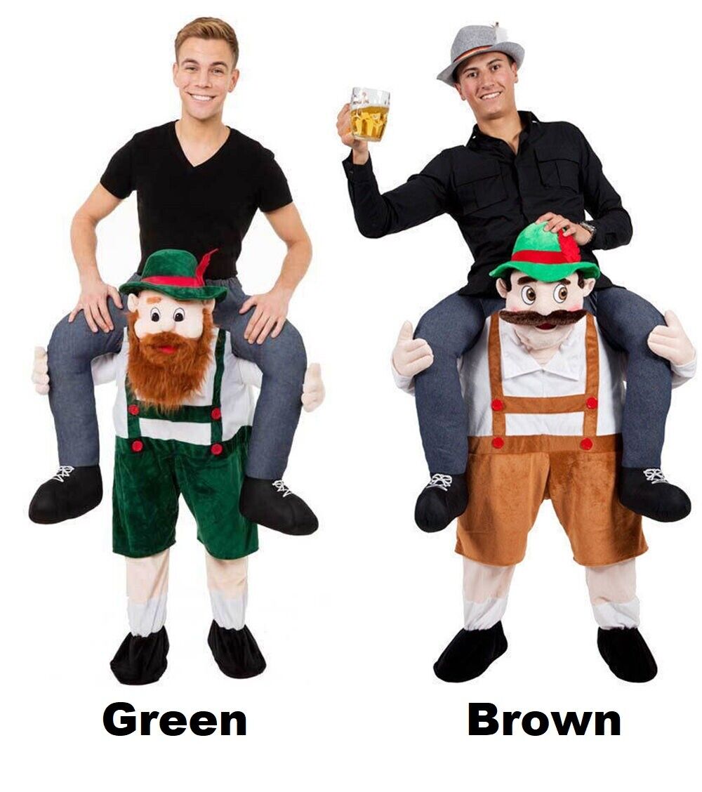 Mens Oktoberfest Bavarian Carry Me Ride On Piggyback Costume - Costume Works AU
