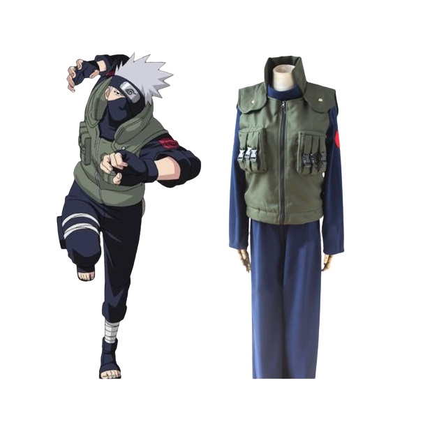 Hatake Kakashi Naruto Cosplay Jonin Ninja Costume