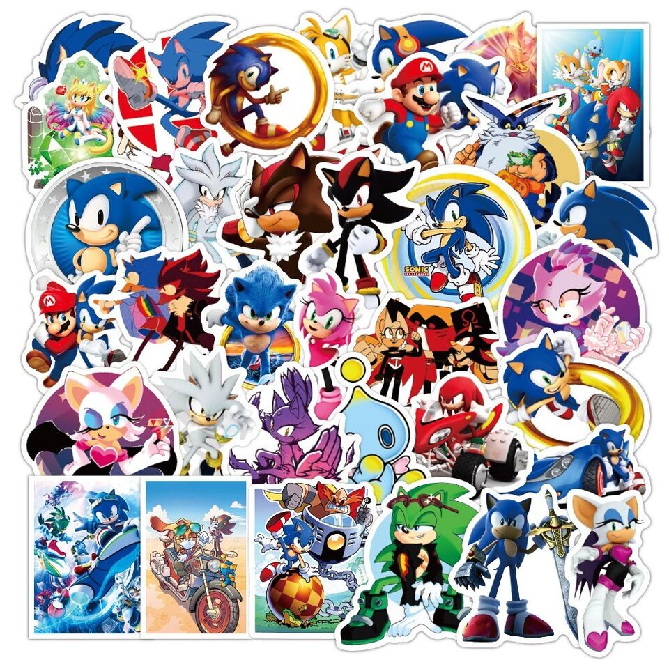 50PC Sonic the Hedgehog Vinyl Stickers - Costume Works AU