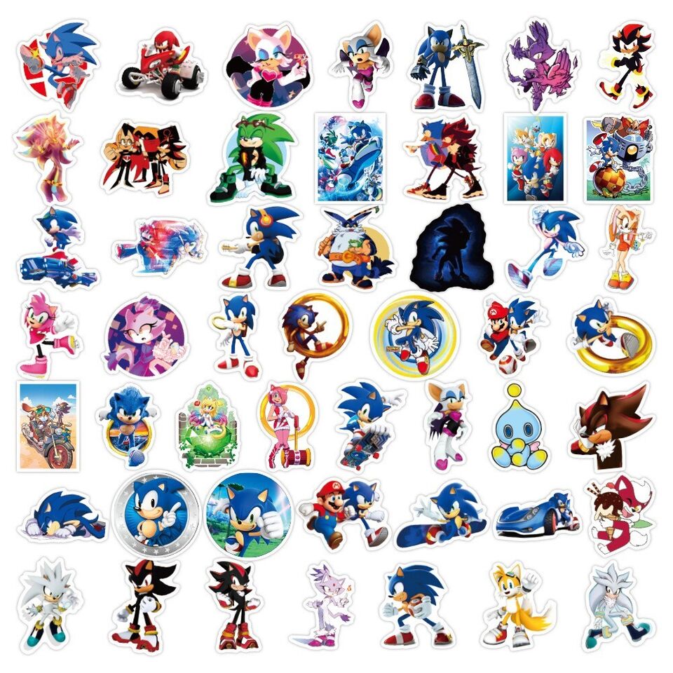 50PC Sonic the Hedgehog Vinyl Stickers - Costume Works AU