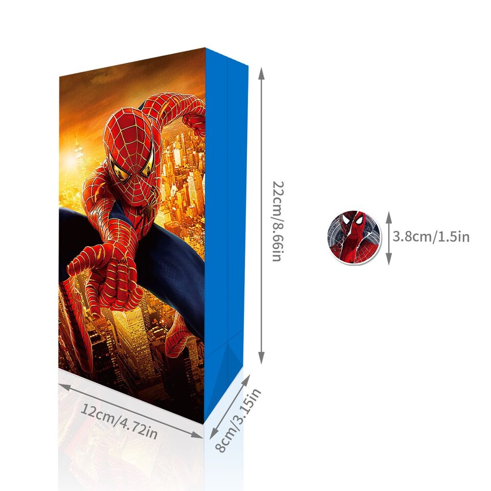 Spiderman Paper Loot Bags 12 Pack and Stickers - Costume Works AU