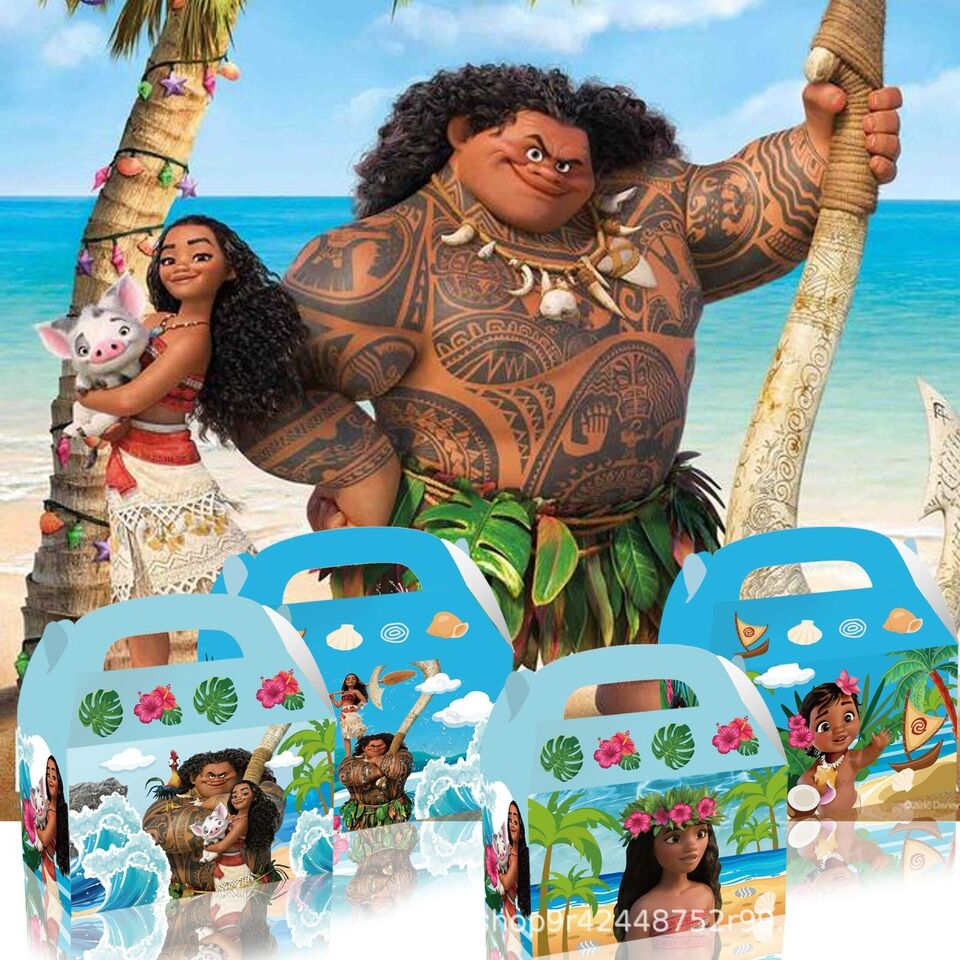 Moana Party Favour Loot Boxes 12 Pack - Costume Works AU