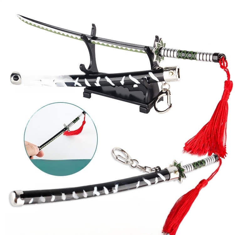 Anime Demon Slayer Sword Katana Keychain Key Ring Fidget Toy Anime Gift