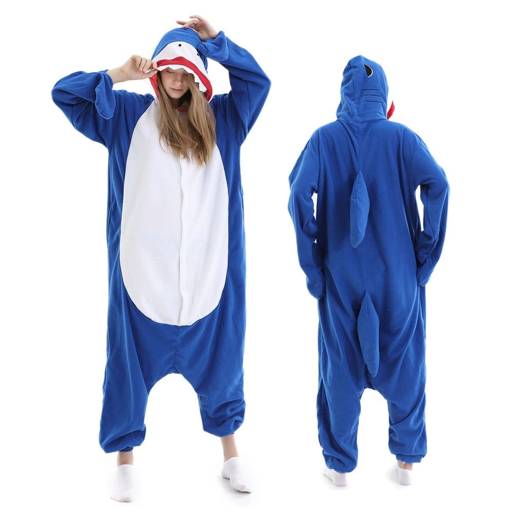Blue Shark Onesie Costume Kigurumi Pajamas