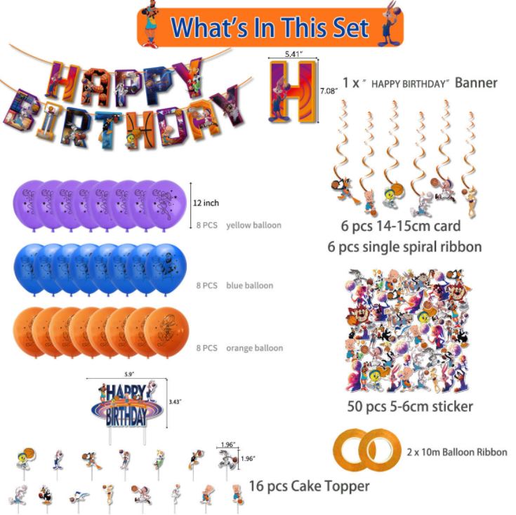 Space Jam Birthday Party Set - Costume Works AU