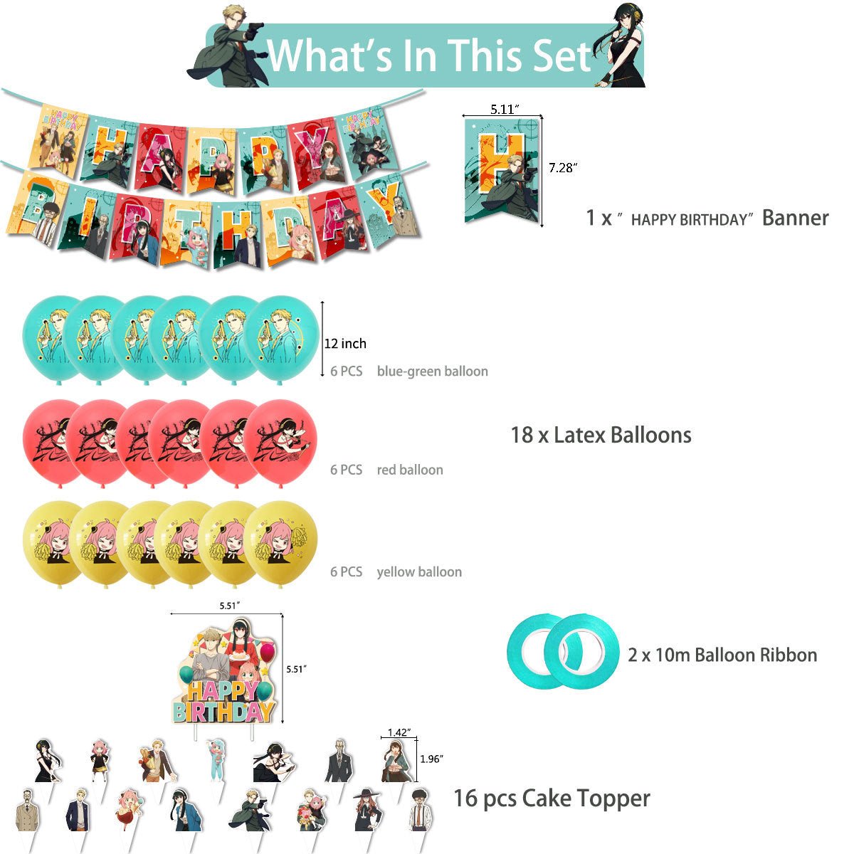 Spy Family Birthday Party Set - Costume Works AU