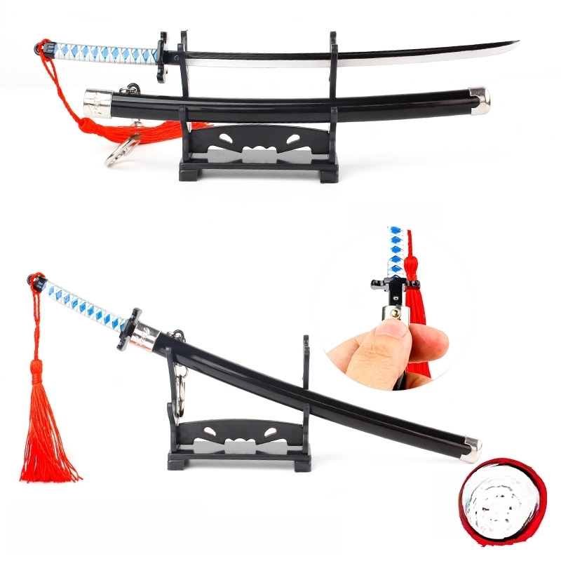 Anime Demon Slayer Sword Katana Keychain Key Ring Fidget Toy Anime Gift