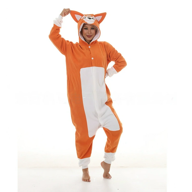 Orange Dog Onesie Costume Kigurumi Pajamas