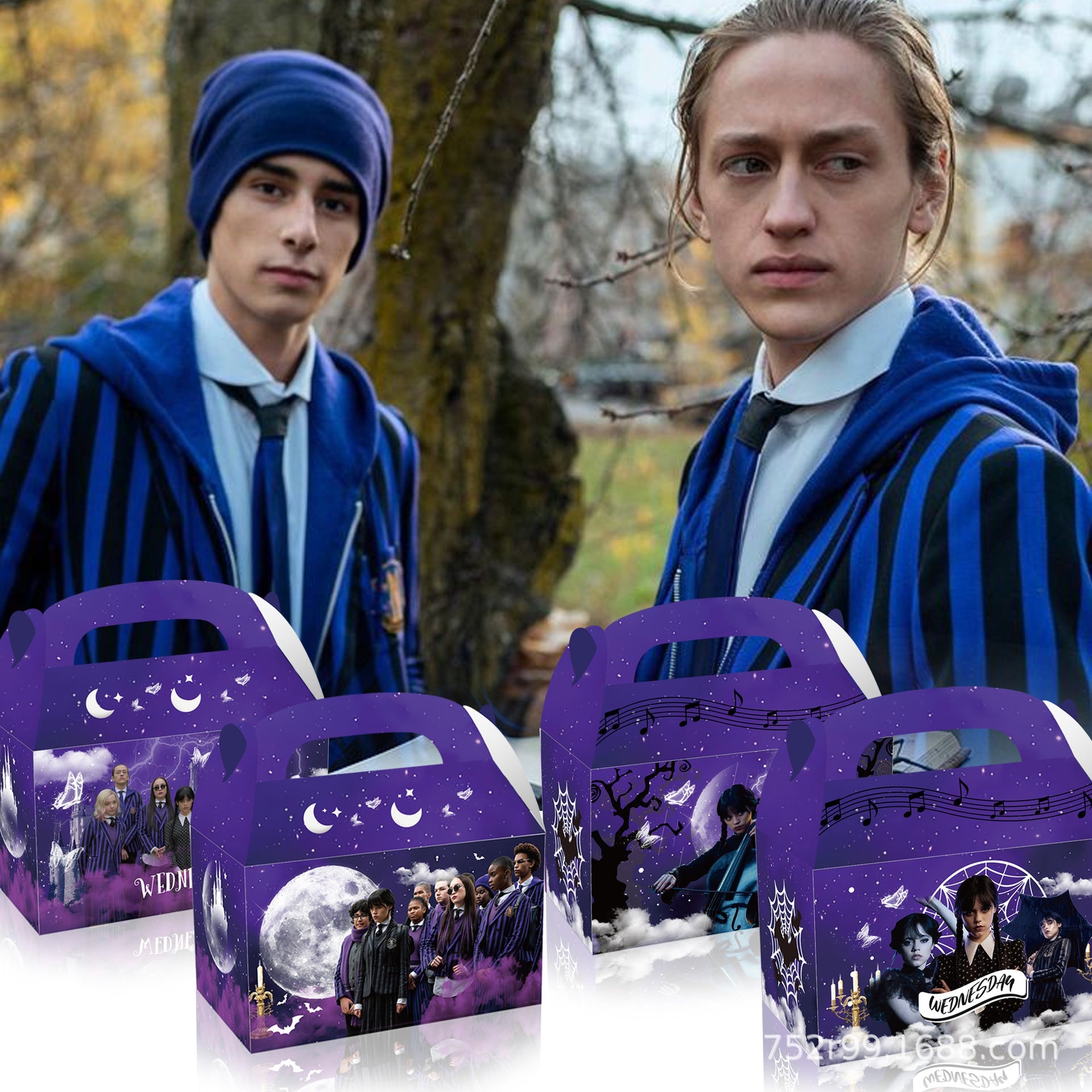 Wednesday Addams Party Favour Loot Boxes 12 Pack - Costume Works AU