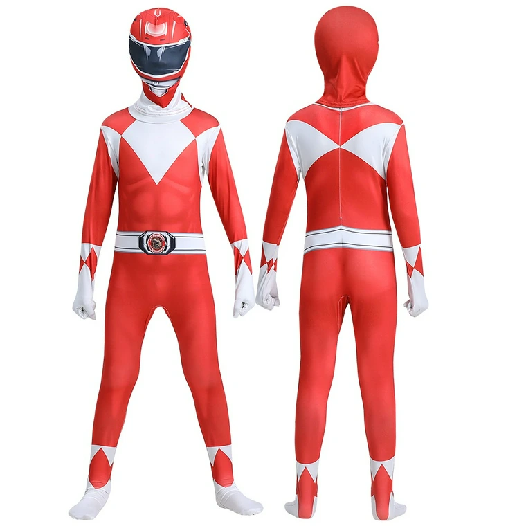 Kids Mighty Morphin Power Rangers Costume Jumpsuit-Costume Works AU