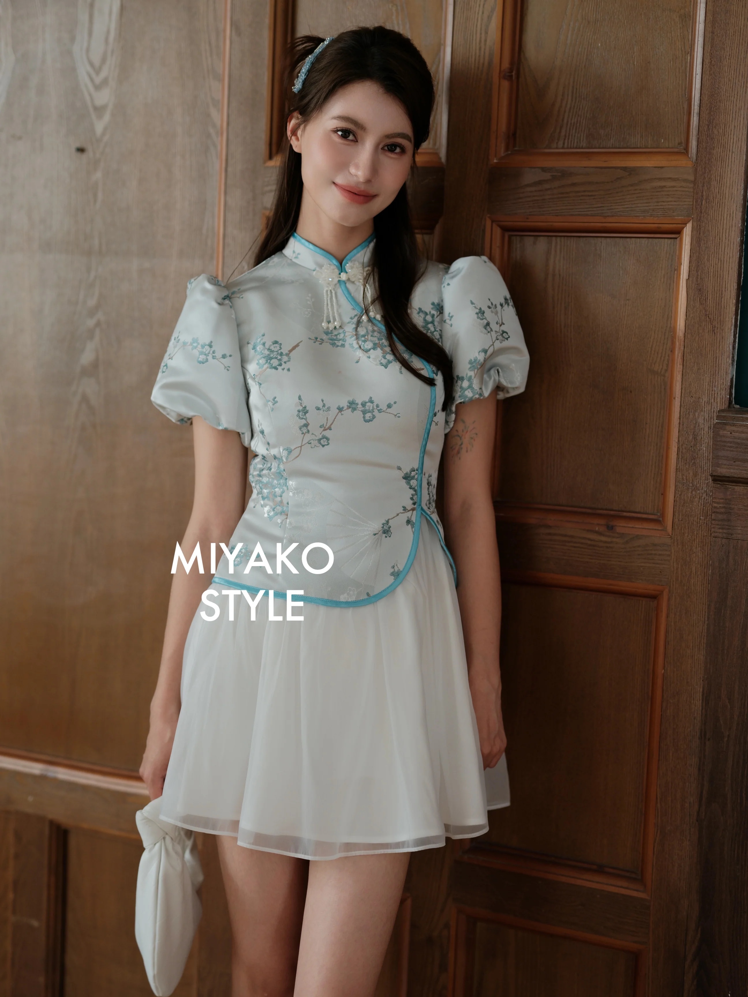【Miyako-冰清玉洁】Jade Cheongsam Dress 女装连身裙