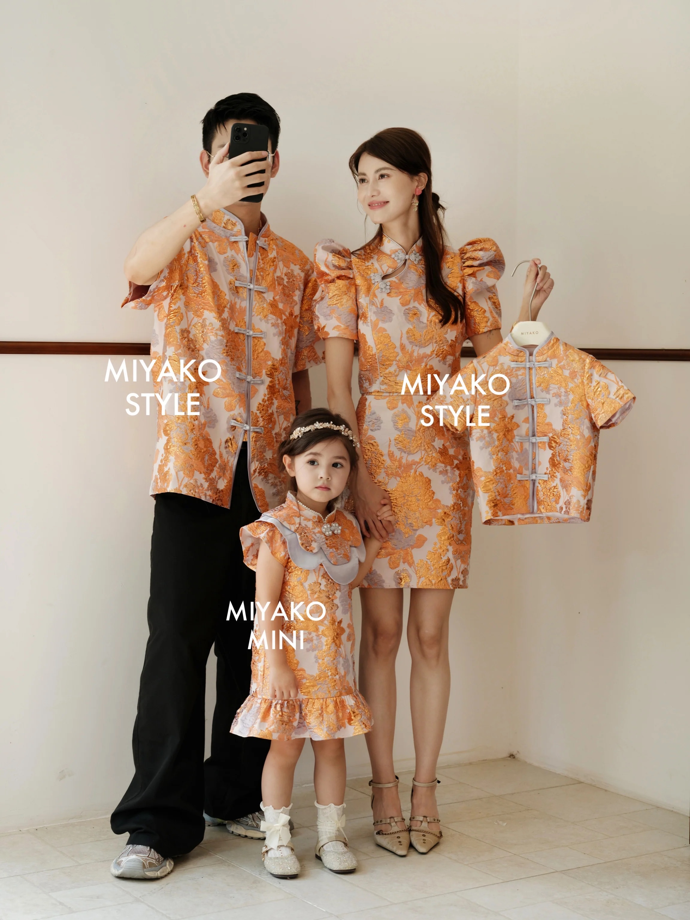 【Miyako-家族荣耀】Glory Boy Suit in Orange 橘色小男孩唐装