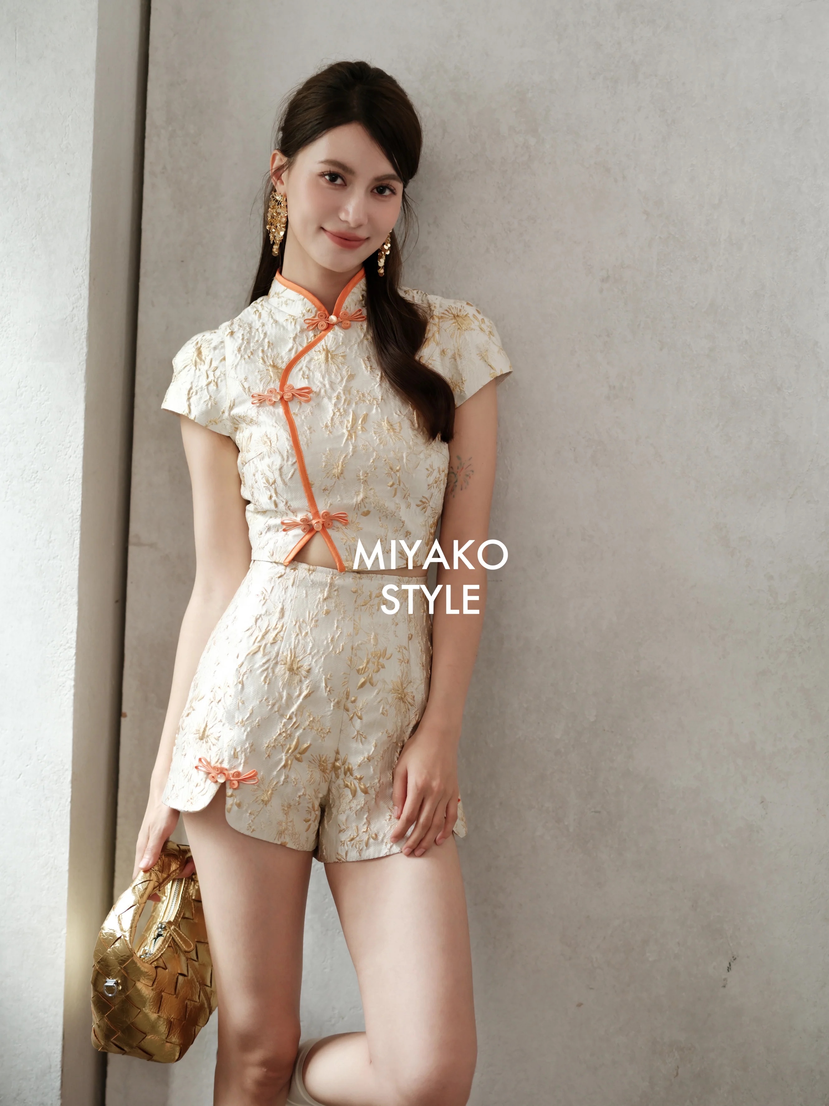 【Miyako-金玉满堂】Gold Cheongsam Women 女装旗袍