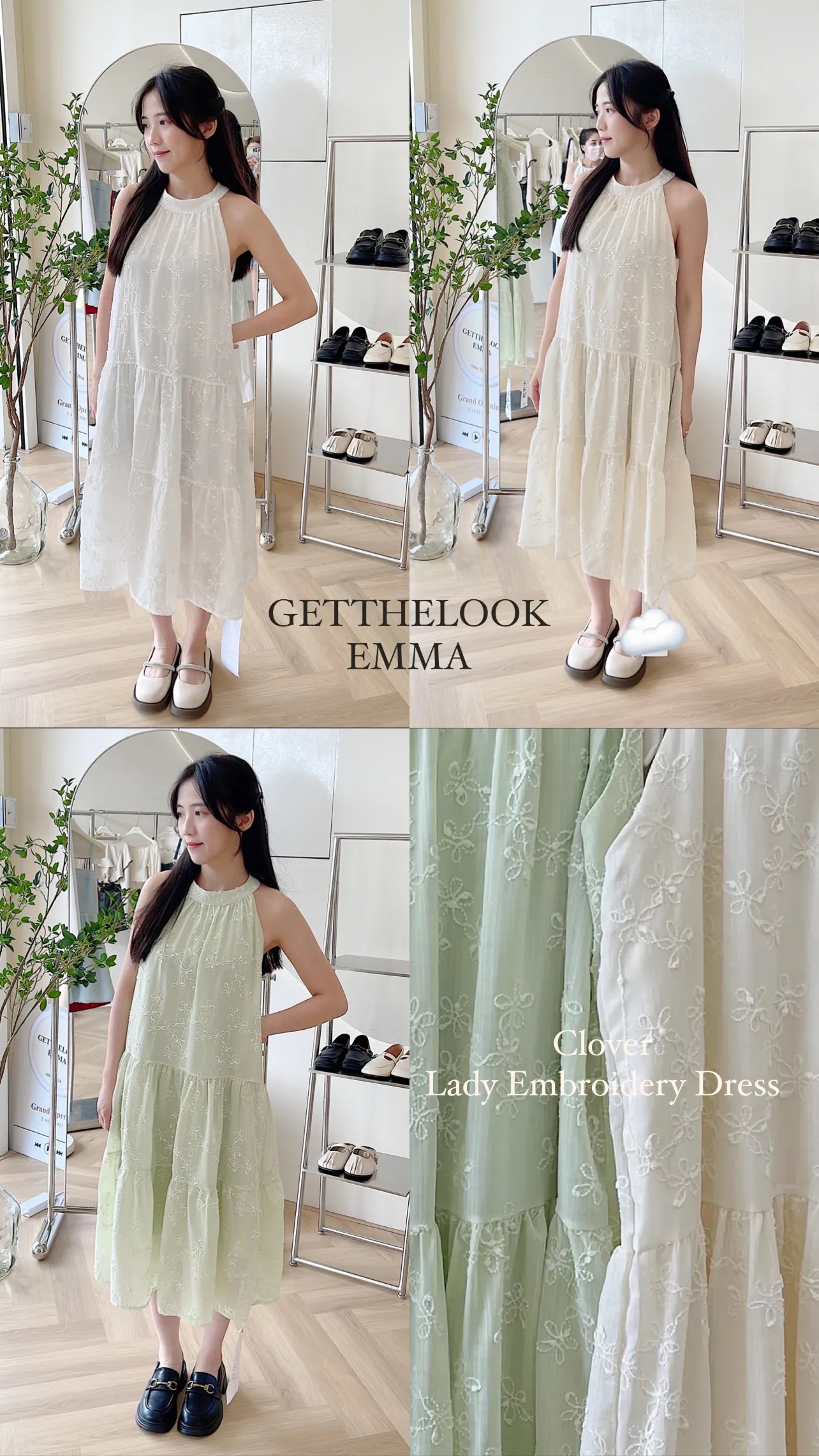 Clover Lady Embroidery Dress