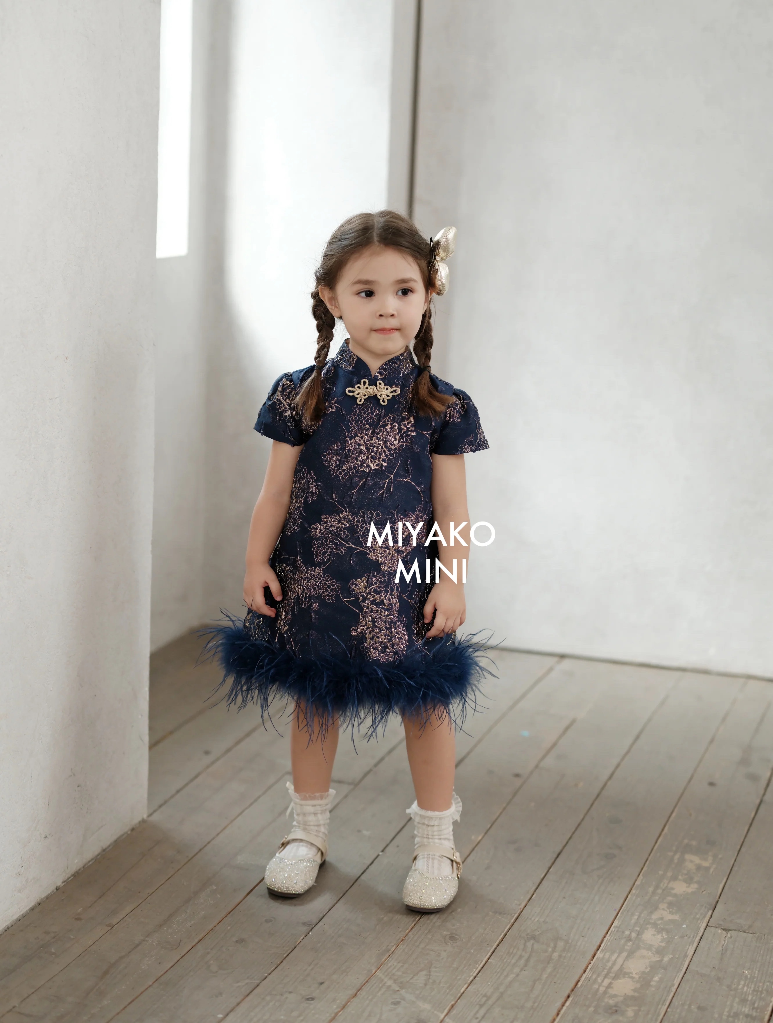 【Miyako-鎏金岁月】Golden hour Cheongsam Girl Dress 小女孩连身裙