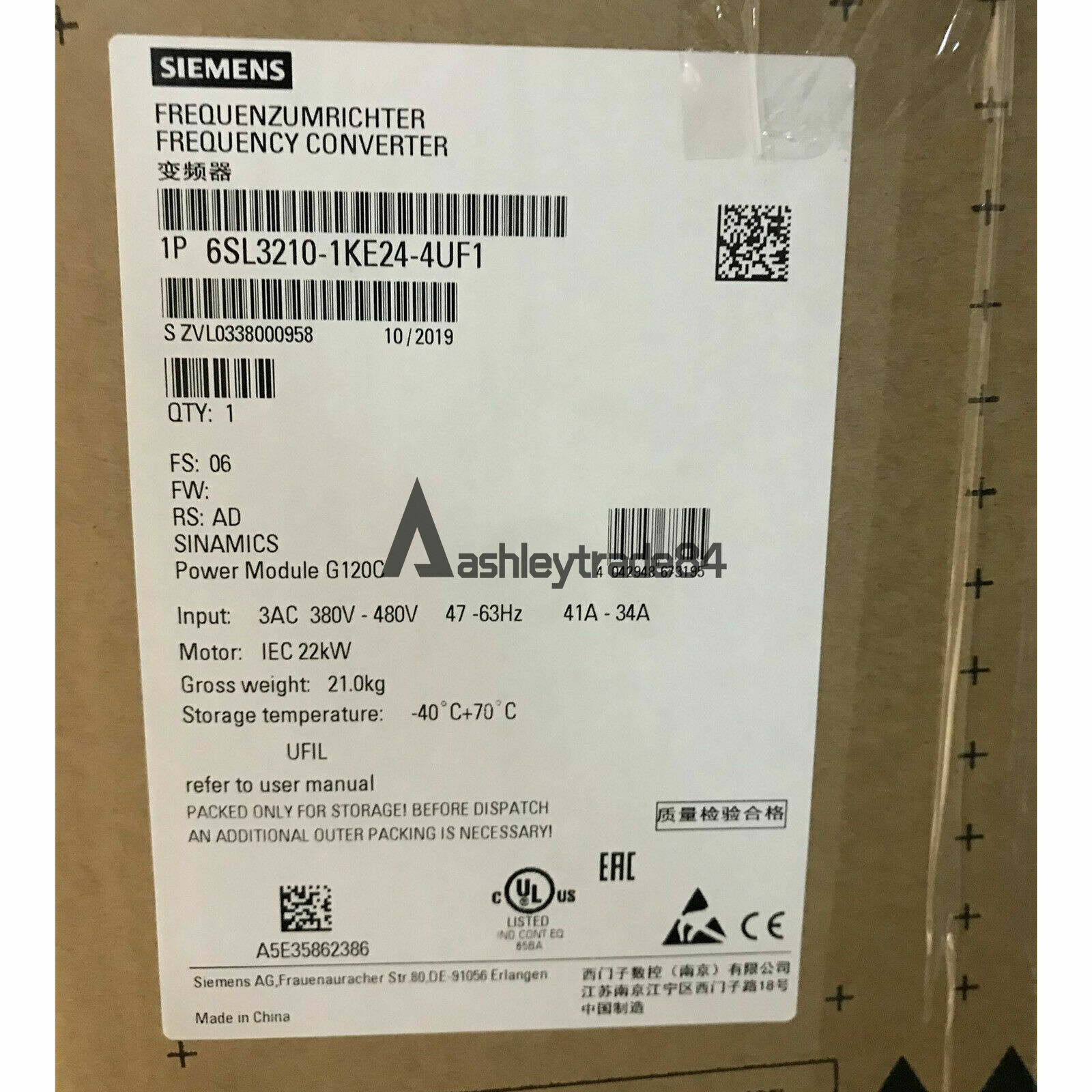 new-1pc-siemens-inverter-6sl3210-1ke24-4uf1-6sl3210-1ke24-4uf1 0
