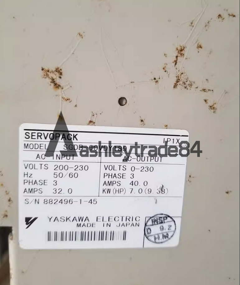 used-1pc-yaskawa-servopack-sgdb-60vdy189-sgdb-60vd-y189 0