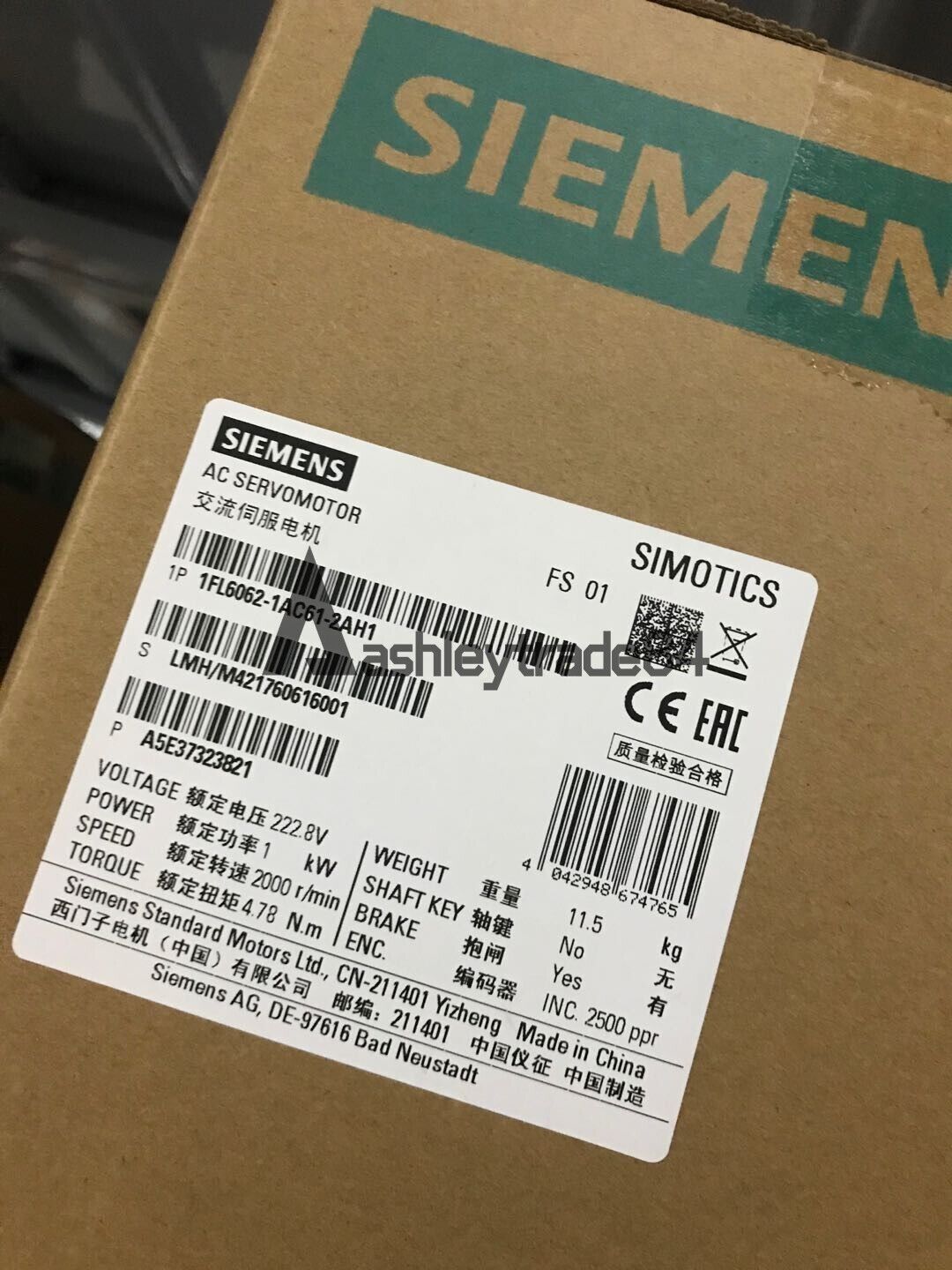new-1pcs-siemens-1fl6062-1ac61-2ah1-servo-motor 0
