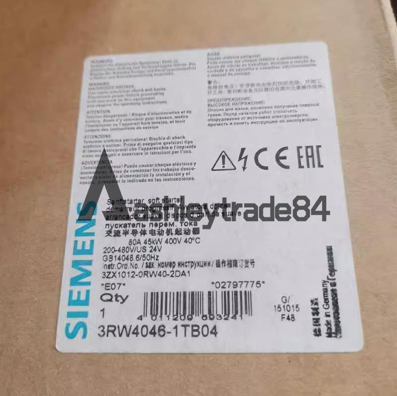new-1pcs-siemens-soft-starter-3rw4046-1tb04 0