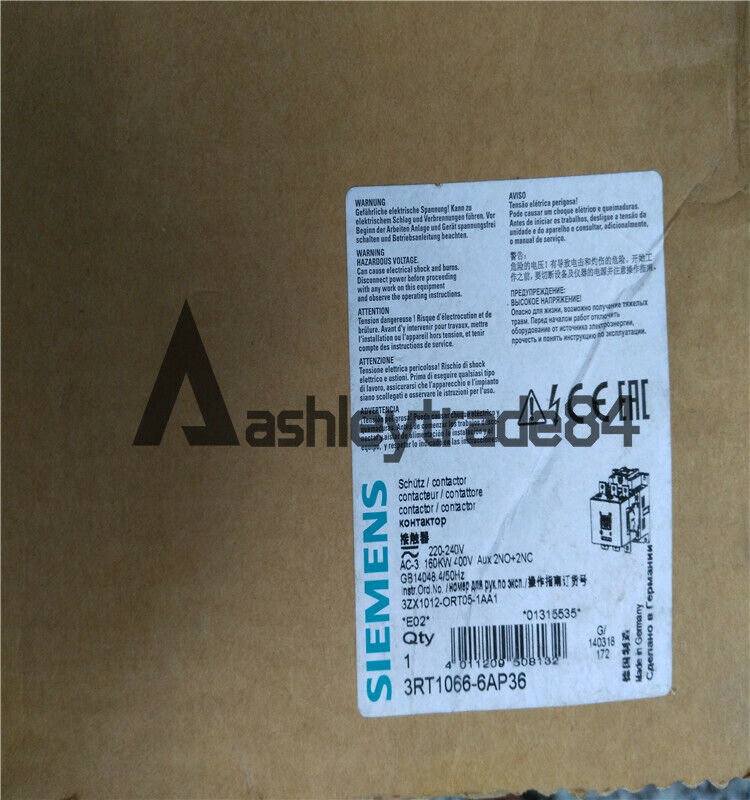 new-1pc-siemens-3rt1066-6ap36-3rt1-066-6ap36-power-contactor 0