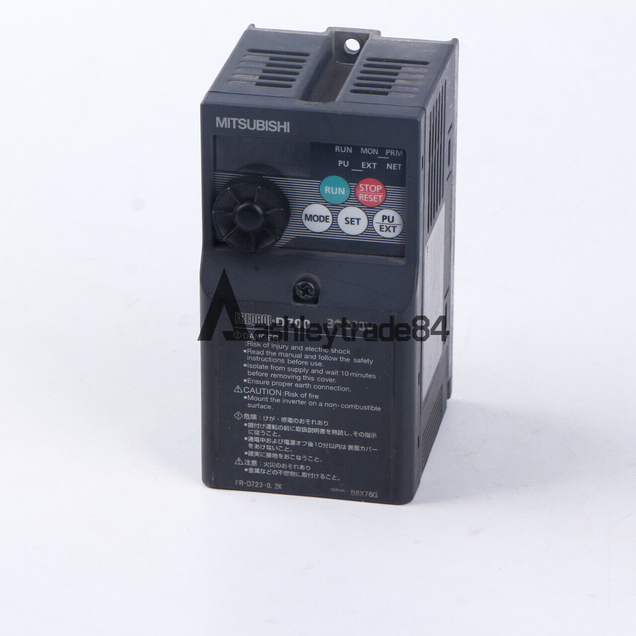 used-one-mitsubishi-fr-d720s-014-ec-200-240-vac-1.4-amp-output-inverter 0