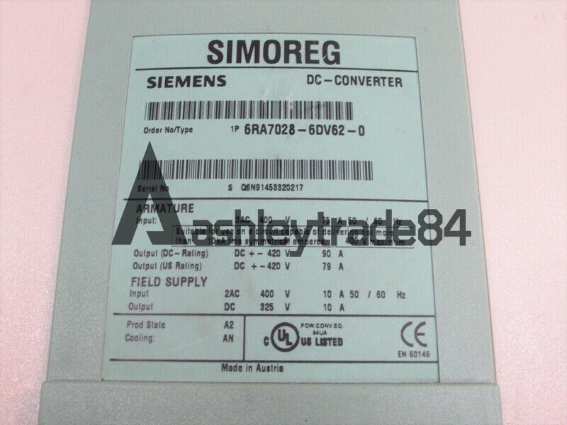 used-1pcs-siemens-simoreg-dc-converter-6ra7028-6dv62-0 0