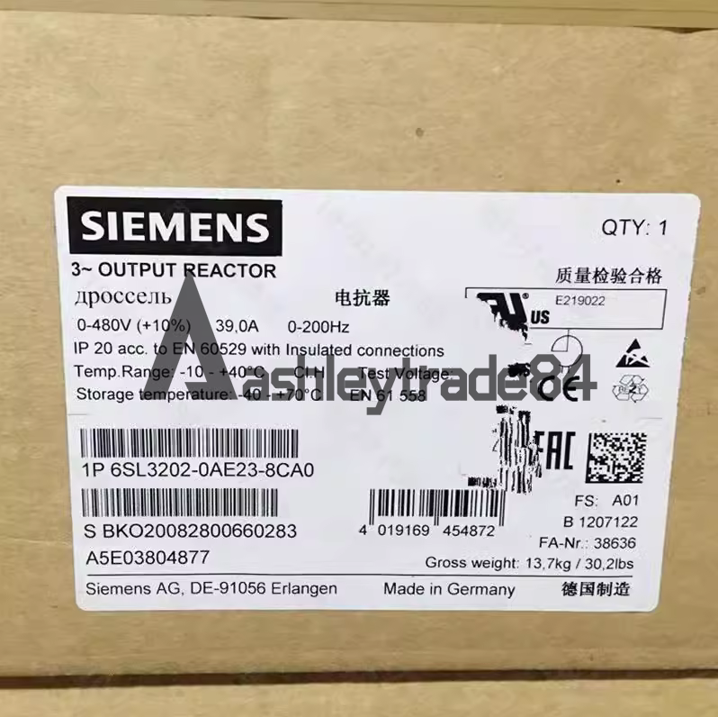 new-1pcs-siemens-reactor-6sl3202-0ae23-8ca0 0