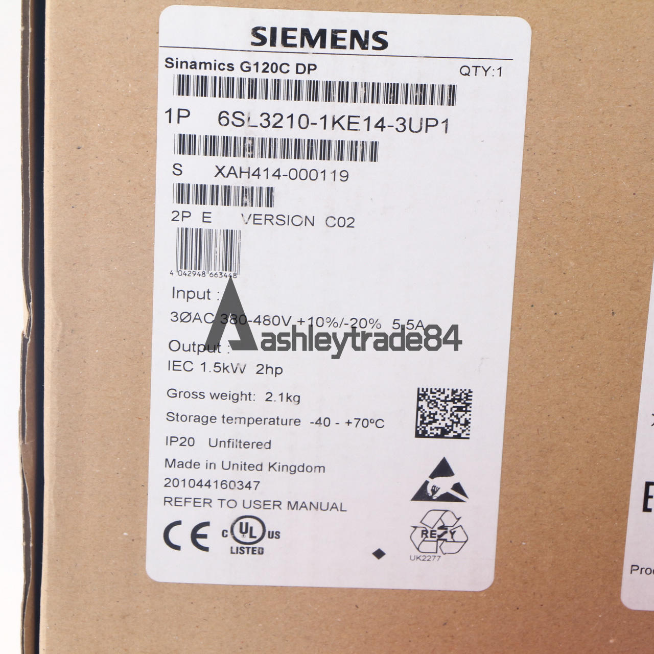new-1pc-siemens-6sl3210-1ke14-3up1-6sl3-210-1ke14-3up1 0