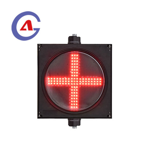 Red Cross Traffic Signal Light