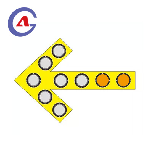 Amber Warning Flashing LED SOLAR ARROW Sign For Road Construction 