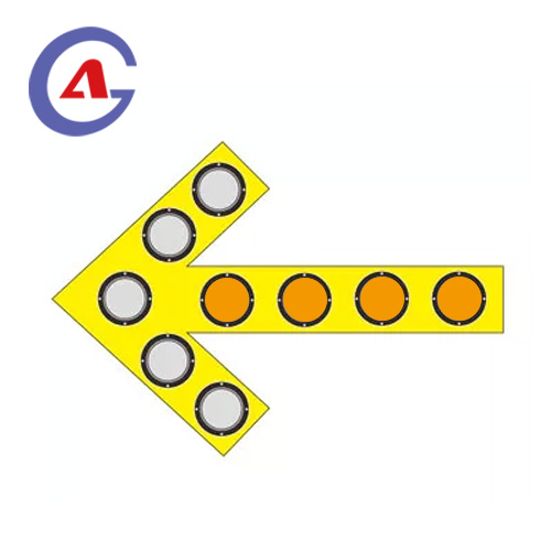 Amber Warning Flashing LED SOLAR ARROW Sign For Road Construction 