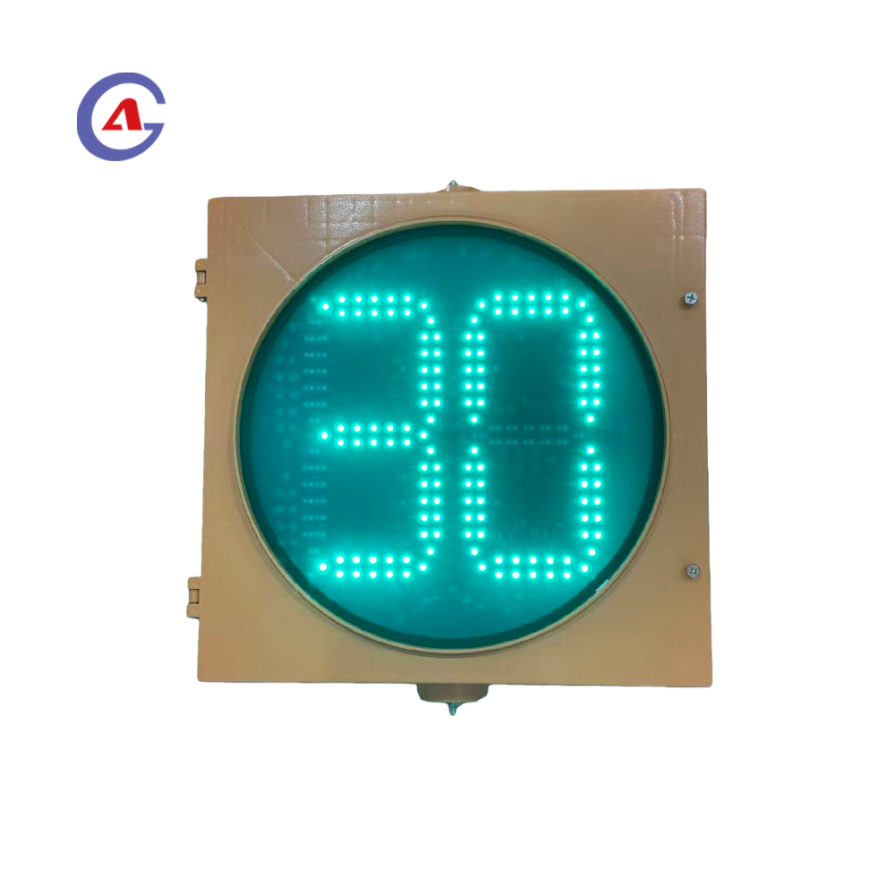400mm Traffic Countdown Timer Signal Ultra Bright Yellow 12V Solar Mains Powered Outdoor Display Real Time Numbering Main Road